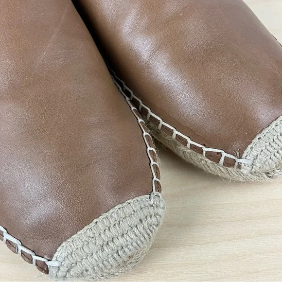 Sam Edelman Women’s Size 7.5 M Khloe Brown Leather Slip On Espadrille Shoes - Picture 12 of 12